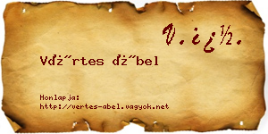 Vértes Ábel névjegykártya