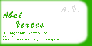 abel vertes business card