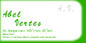 abel vertes business card